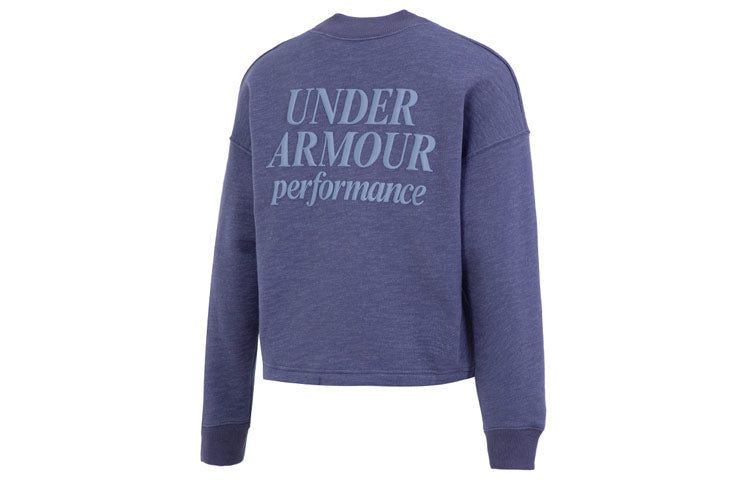 (WMNS) Under Armour Essential Script Crew Sweatshirt 'Purple Blue' 1374108-558 sold by KicksCrew product image thumbnail 2