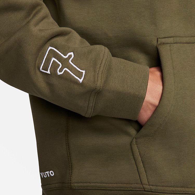 Nike SB x Yuto Graphic Fleece Pullover Hoodie 'Medium Olive' FN0552-222 sold by KicksCrew product image thumbnail 6