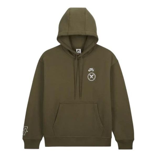 Nike SB x Yuto Graphic Fleece Pullover Hoodie 'Medium Olive' FN0552-222 sold by KicksCrew
