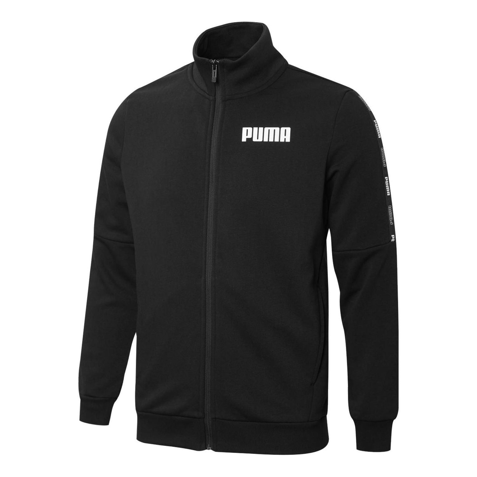 PUMA Tape French Terry Full-zip Sweatshirt 'Black' 671981-01 sold by KicksCrew
