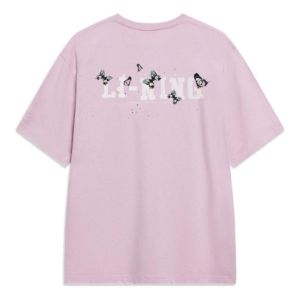 Li-Ning Butterfly Graphic T-shirt 'Pink' AHST205-5 sold by KicksCrew