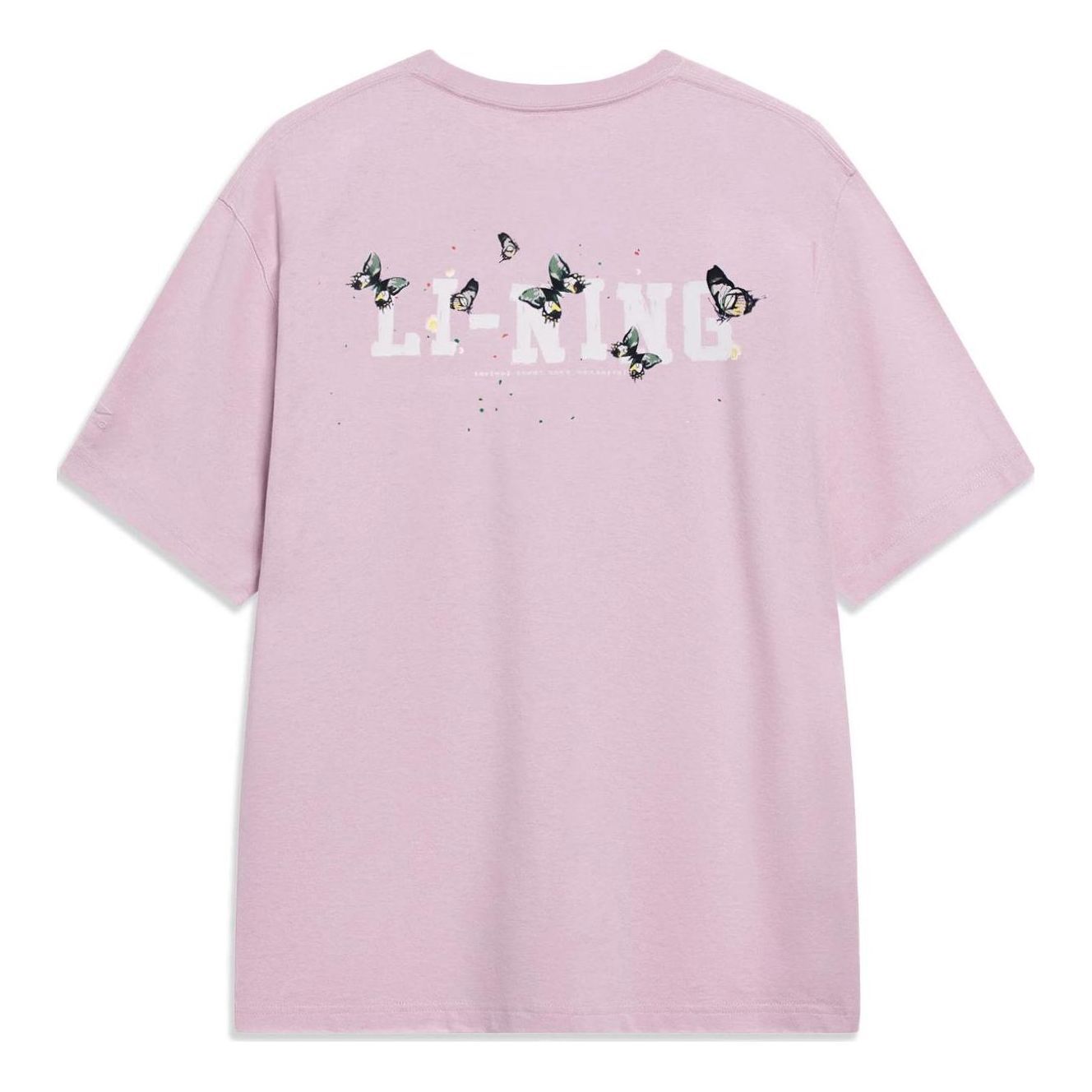 Li-Ning Butterfly Graphic T-shirt 'Pink' AHST205-5 sold by KicksCrew product image thumbnail 2