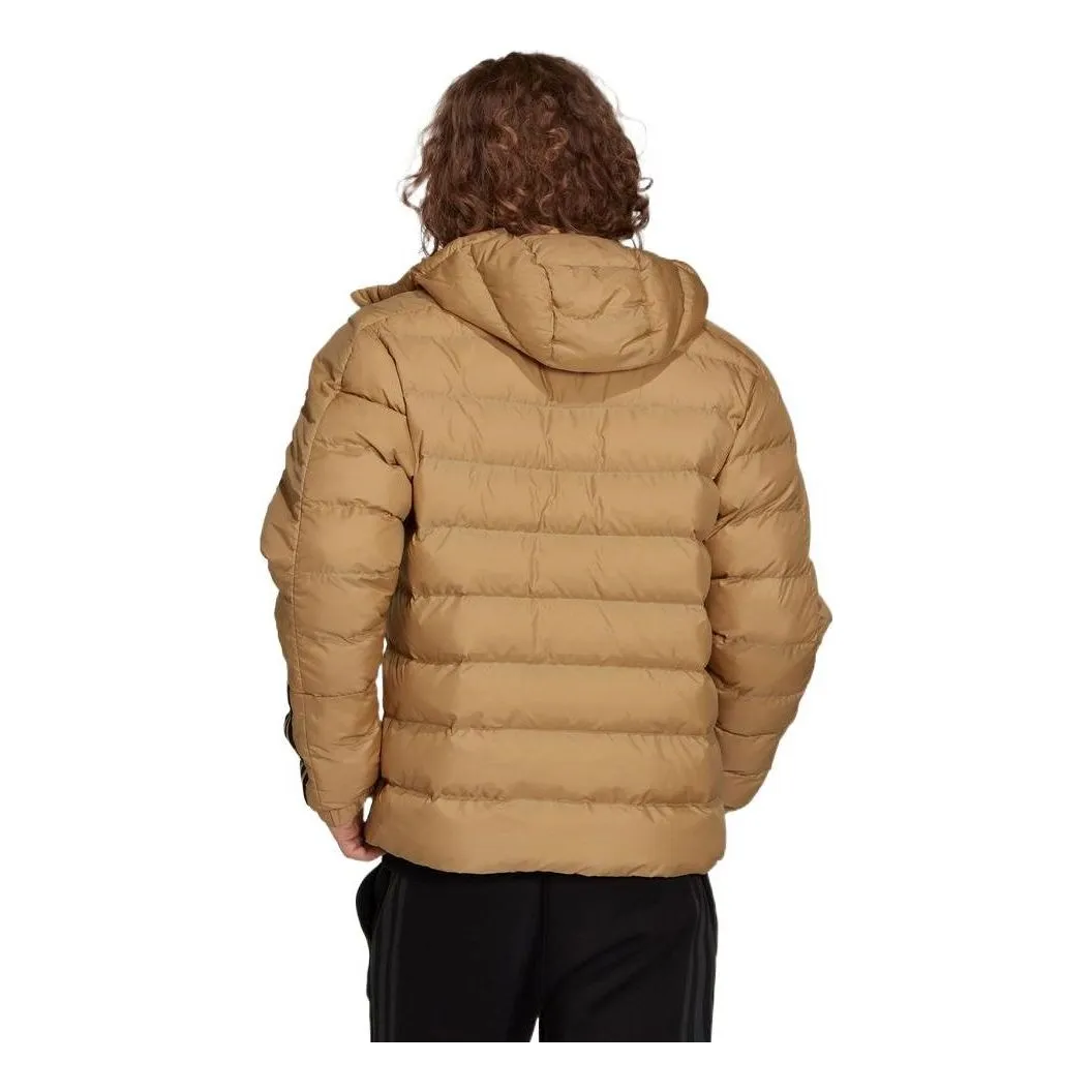 adidas Midweight Hooded Padding Down Jacket 'Beige' GT1676 sold by KicksCrew product image thumbnail 3