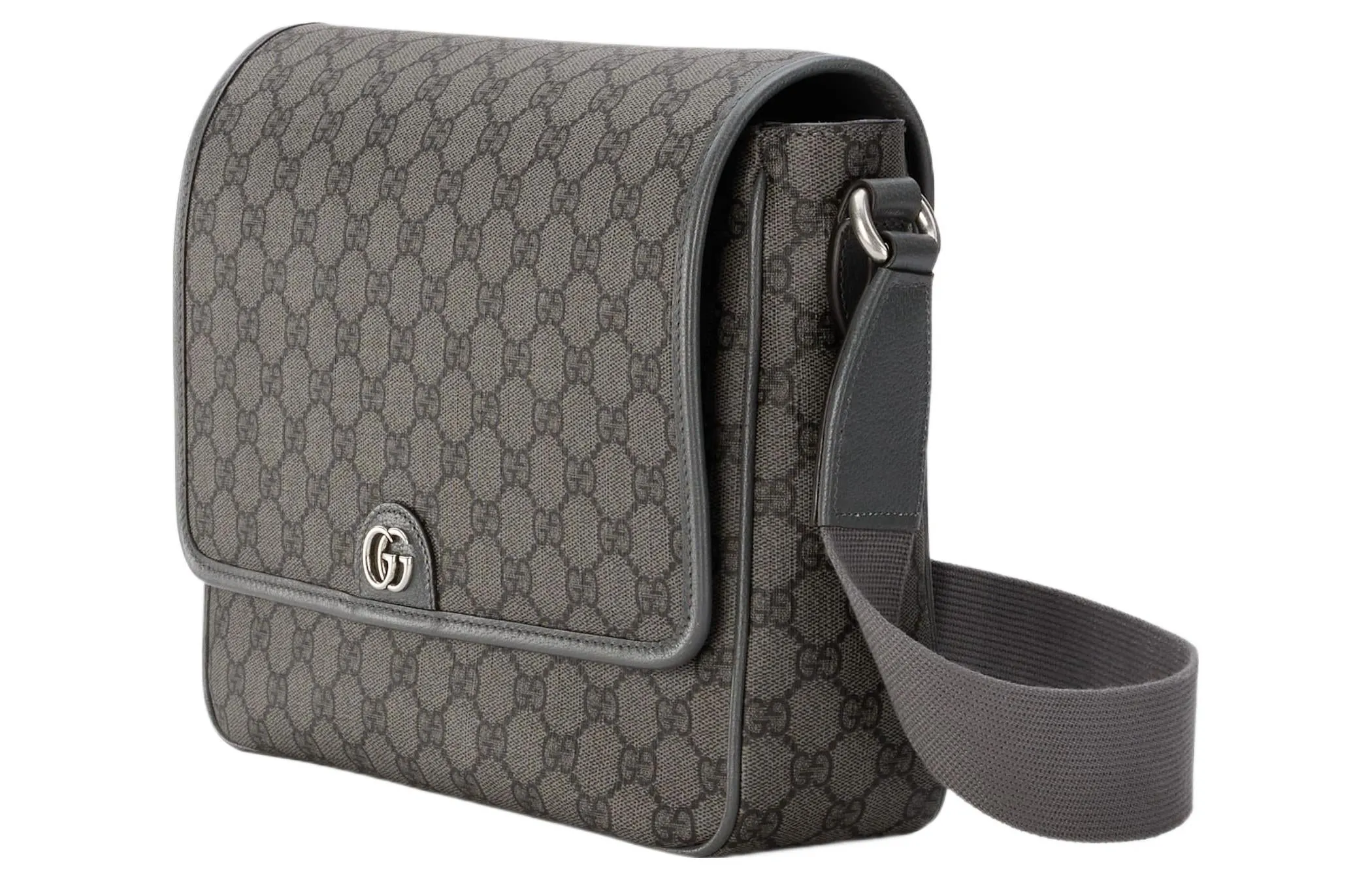 GUCCI｜CROSSBAGS (761741 FACJY 1244) Gucci Ophidia Medium Messenger Bag 'Grey Black' 761741-FACJY