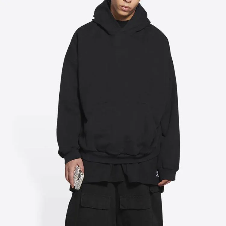 Balenciaga Worldwide Logo Popover Hoodie 'Black Yellow' 674986TLVA71361 sold by KicksCrew product image thumbnail 4