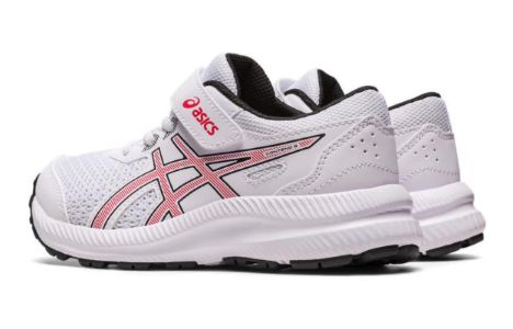 (PS) ASICS Contend 8 'White Electric Red' 1014A258-103 sold by KicksCrew