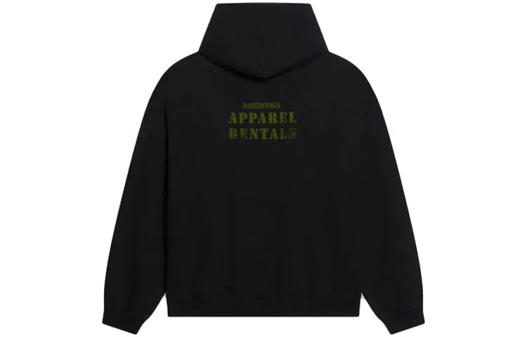 Balenciaga Worldwide Logo Popover Hoodie 'Black Yellow' 674986TLVA71361 sold by KicksCrew product image thumbnail 2