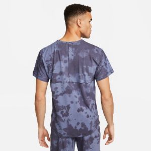 Nike Dri-FIT Allover Print Short-Sleeve Yoga Top 'Gridiron Diffused Blue' DX0922-015 sold by KicksCrew