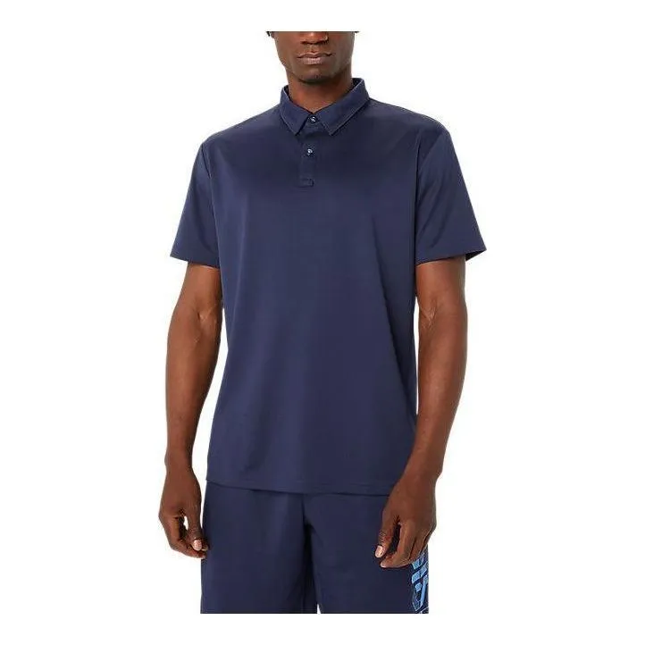 ASICS Hex Graphic Dry Polo Shirt 'Midnight' 2031E530-402 sold by KicksCrew