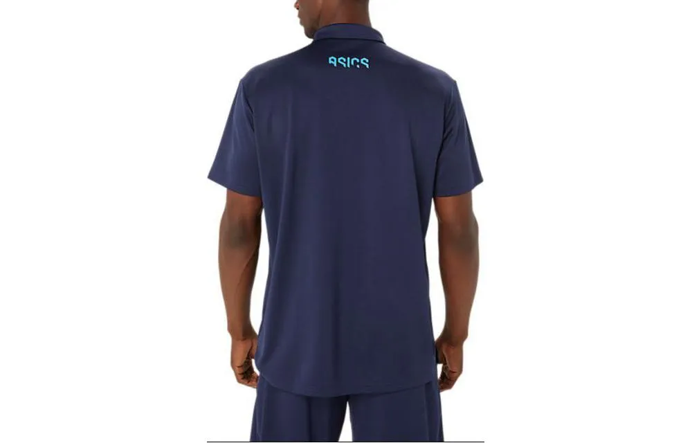 ASICS Hex Graphic Dry Polo Shirt 'Midnight' 2031E530-402 sold by KicksCrew product image thumbnail 2