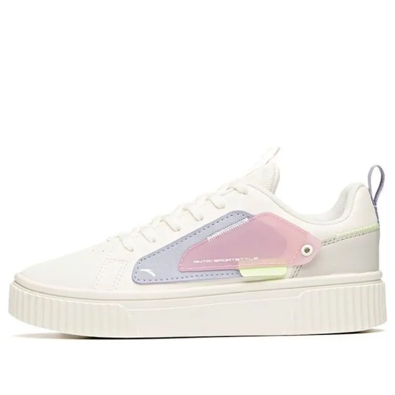 (WMNS) ANTA Life Series Sneakers 'White Purple Red' 122118066-2 sold by KicksCrew