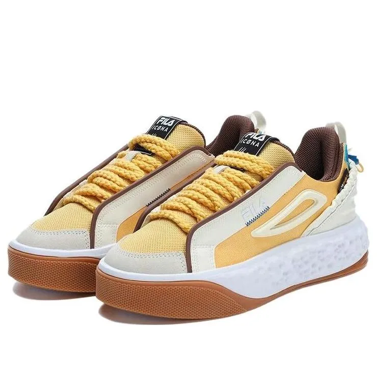(WMNS) FILA Court Deluxe Low 'White Brown Yellow' F12W323201FYA sold by KicksCrew product image thumbnail 2