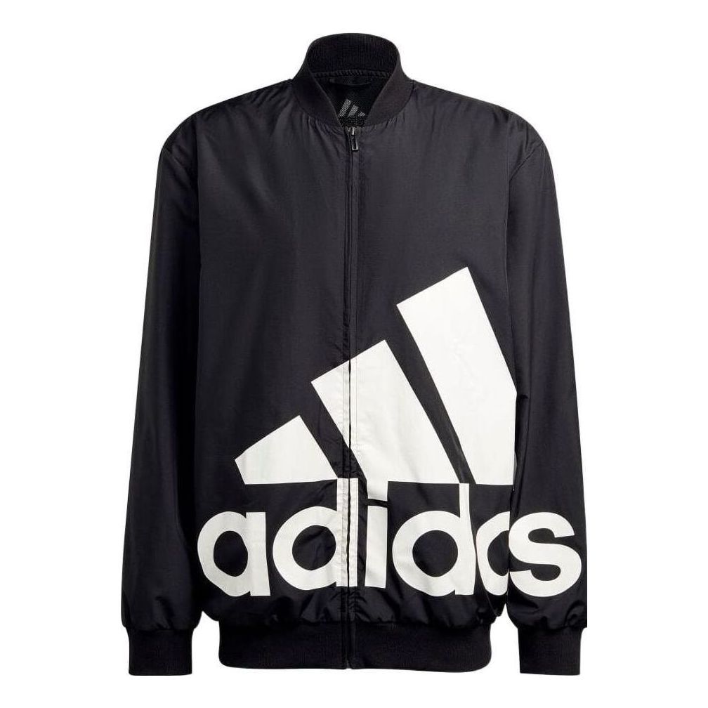 Adidas Aeroready Essentials Giant Logo Woven Windbreaker Jackets 'Black White' HL6923 sold by KicksCrew