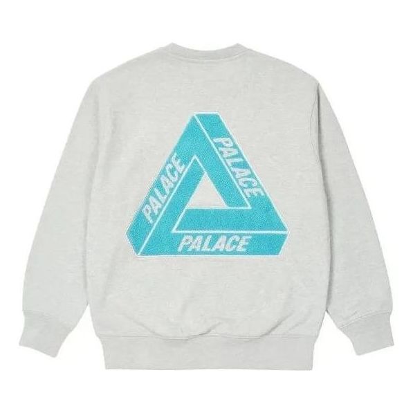 Palace S23 Fleece Tri-Ferg Crew Sweater 'Grey' PLC23030 sold by KicksCrew