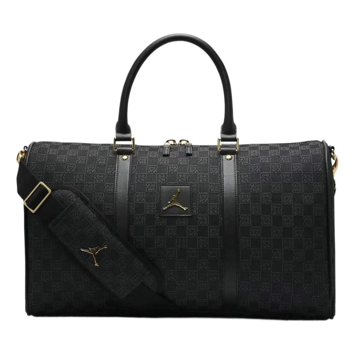 KicksCrew Air Jordan Monogram Duffle Bag 'Black' FJ6787-011