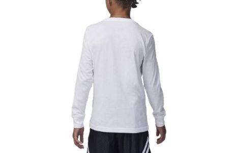 (GS) Air Jordan Scramble Long Sleeve T-Shirt 'White' 95C680-001 sold by KicksCrew