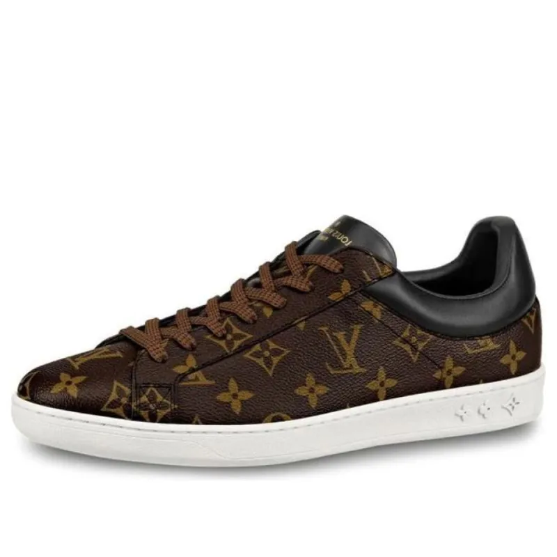 LOUIS VUITTON Luxembourg Sneakers 'Brown Logo Monogram' 1A4PAB sold by KicksCrew