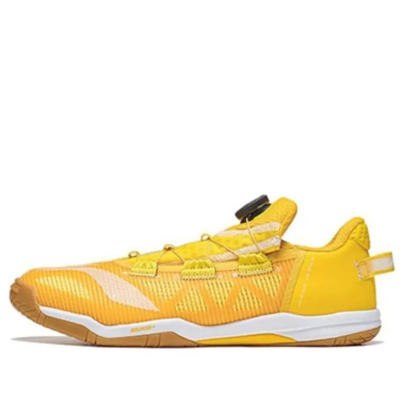 Li-Ning Mage Pro Table Tennis Shoes 'Yellow White' APPT003-5 sold by KicksCrew