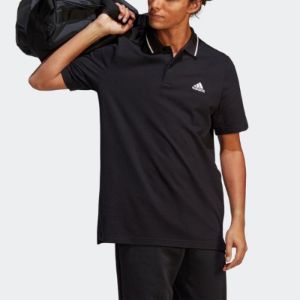 adidas Essentials Small Logo Polo Shirt 'Black' IC9314 sold by KicksCrew