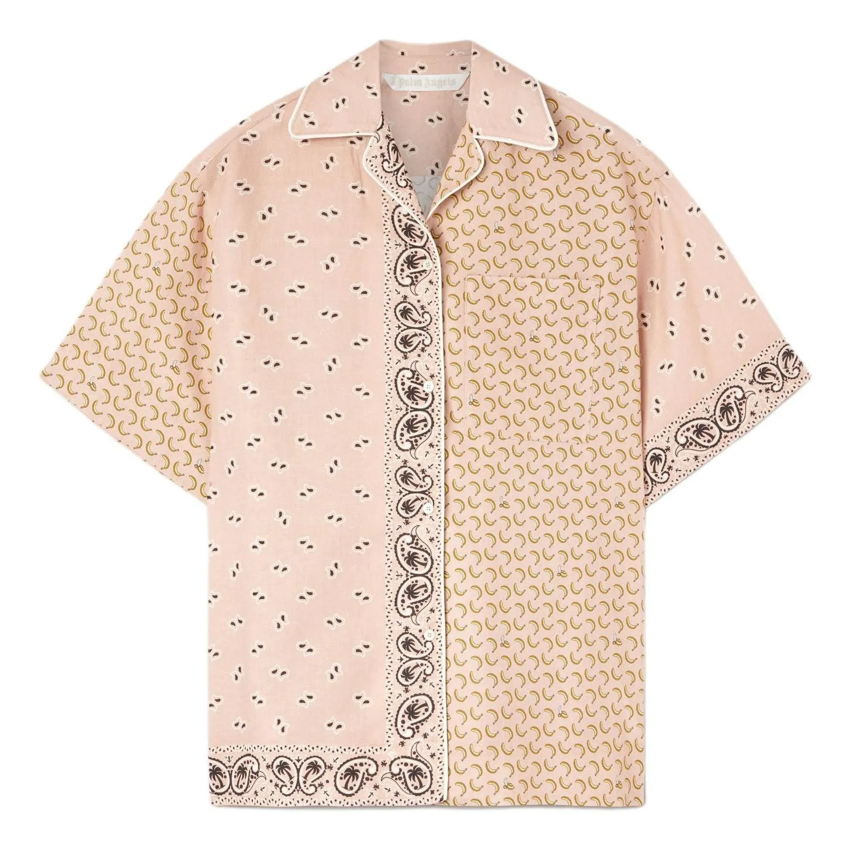 (WMNS) Palm Angels SS24 Paisley Mix Bowling Shirt 'Beige' PWGG005S24FAB0038484 sold by KicksCrew