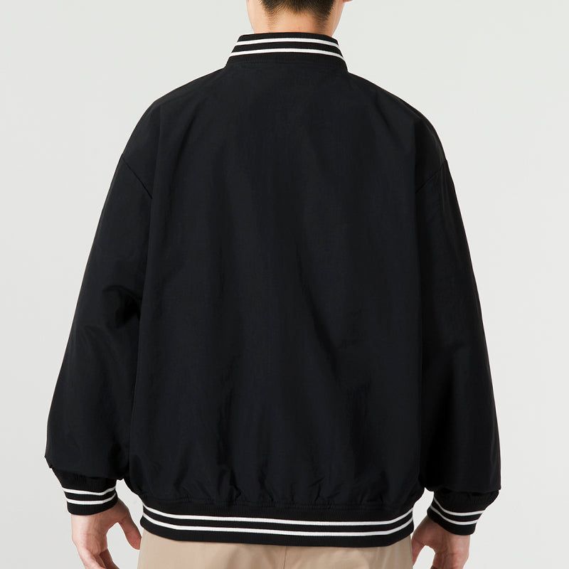New Balance Logo SDS Baseball Jacket 'Black' AMJ33362-BK sold by KicksCrew product image thumbnail 4