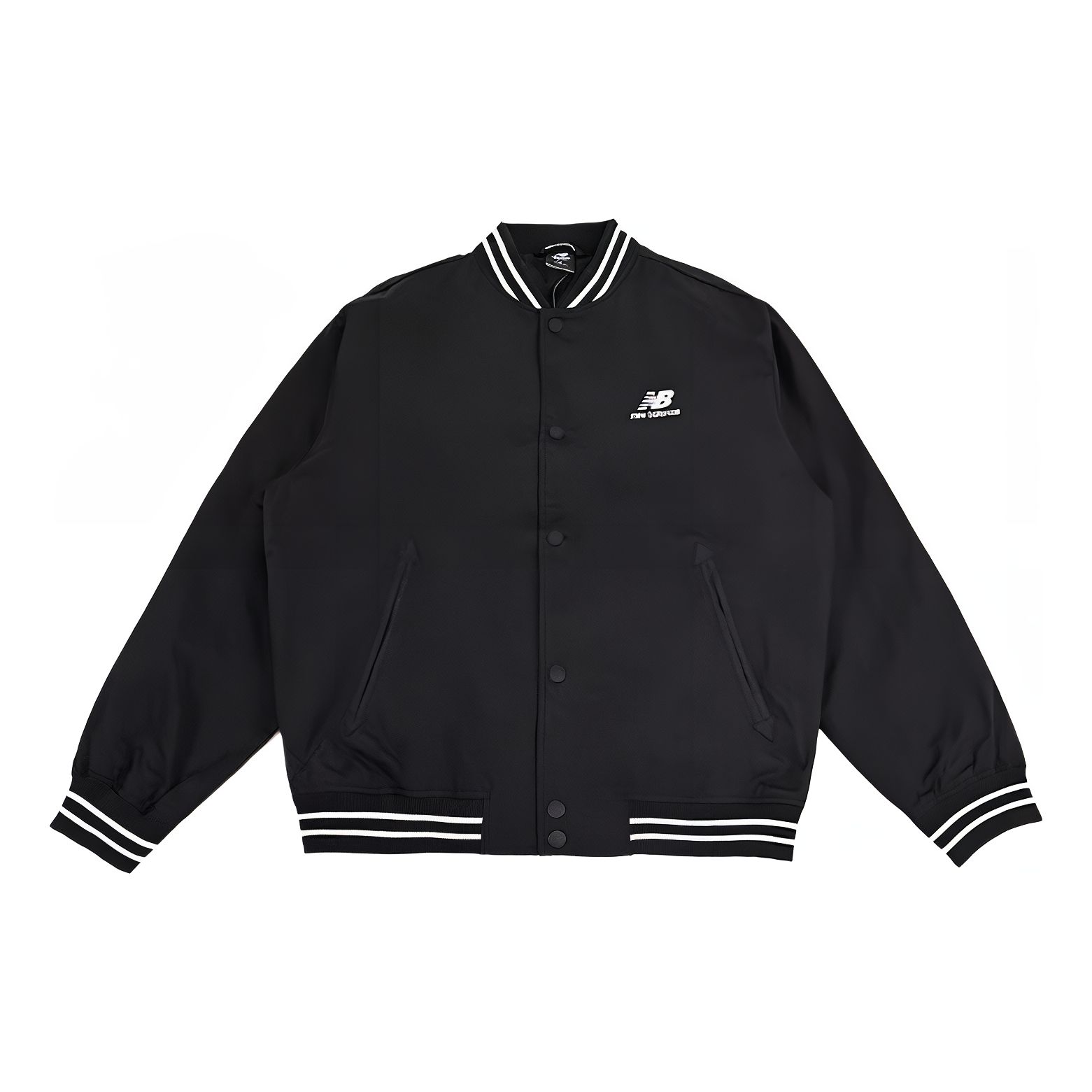 New Balance Logo SDS Baseball Jacket 'Black' AMJ33362-BK sold by KicksCrew