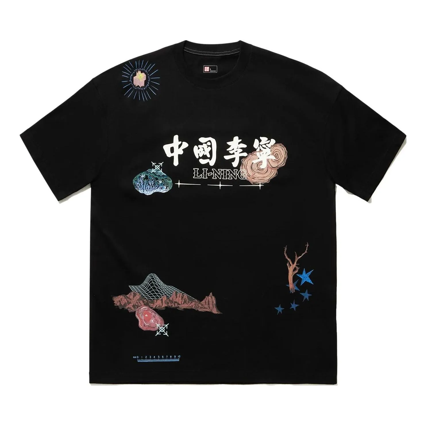 Li-Ning Graphic T-shirt 'Black' AHSU263-3 sold by KicksCrew