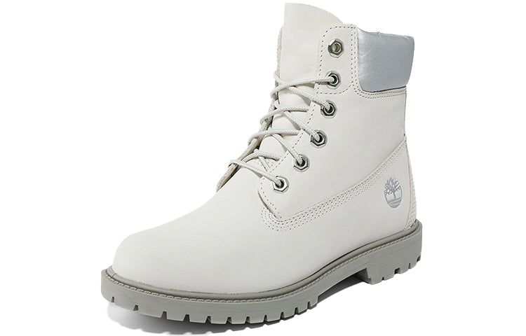 (WMNS) Timberland Heritage 6 Inch Boots 'White Nubuck and Silver' A5MA8143 sold by KicksCrew product image thumbnail 3