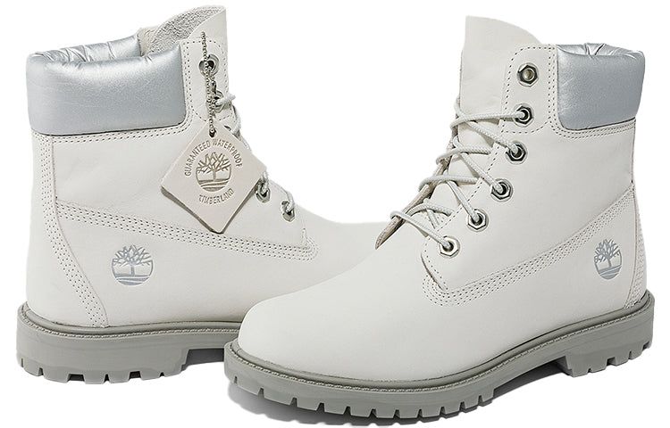 (WMNS) Timberland Heritage 6 Inch Boots 'White Nubuck and Silver' A5MA8143 sold by KicksCrew product image thumbnail 5