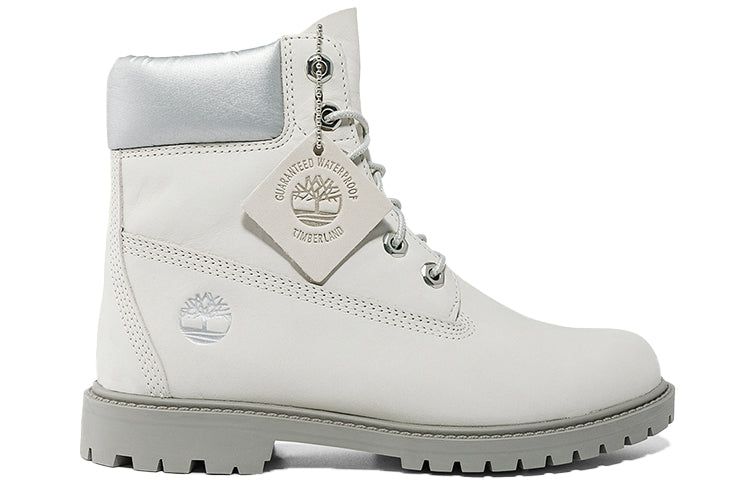 (WMNS) Timberland Heritage 6 Inch Boots 'White Nubuck and Silver' A5MA8143 sold by KicksCrew product image thumbnail 2