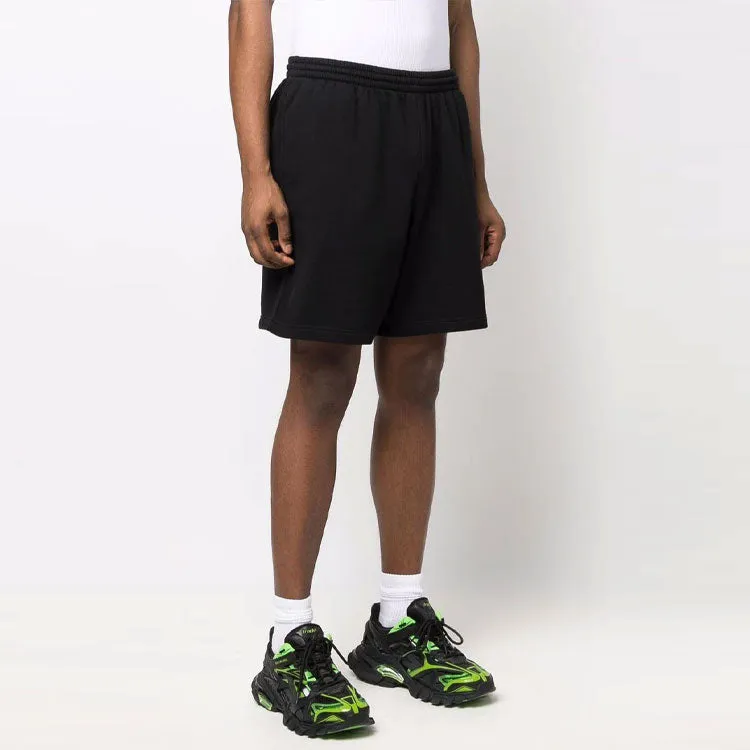 Balenciaga Cities Paris Cotton Sweat Shorts 'Black White' 676137TLVL81070 sold by KicksCrew product image thumbnail 5