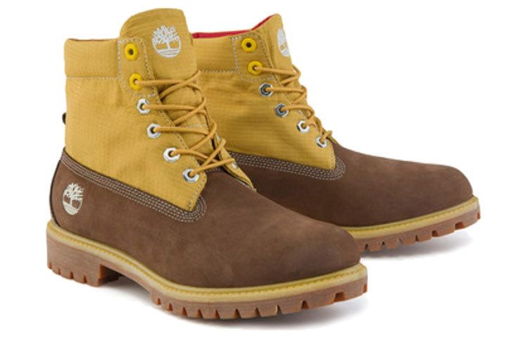 Timberland Premium 6 Inch Waterproof Boots 'Brown Nubuck with Wheat' A2NDS sold by KicksCrew product image thumbnail 3