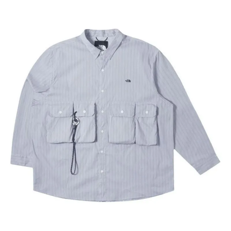 THE NORTH FACE Long Sleeve Stripe Shirt 'Teal' NF0A885K-QHO sold by KicksCrew