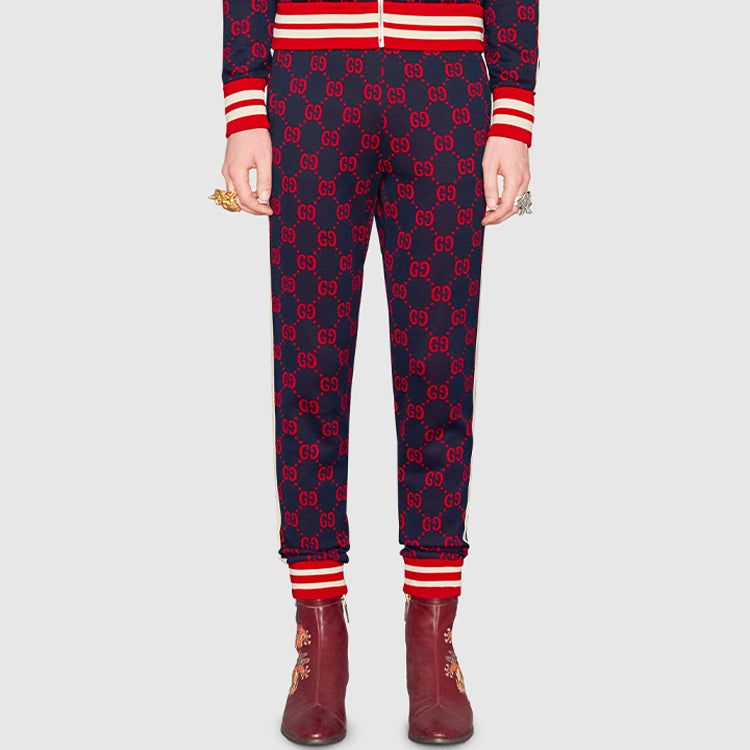 Gucci GG Jacquard Jogging Pant 'Red Blue' 496920-X9L13-4330 sold by KicksCrew product image thumbnail 3