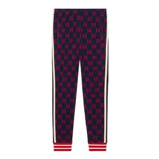 Gucci GG Jacquard Jogging Pant 'Red Blue' 496920-X9L13-4330 sold by KicksCrew