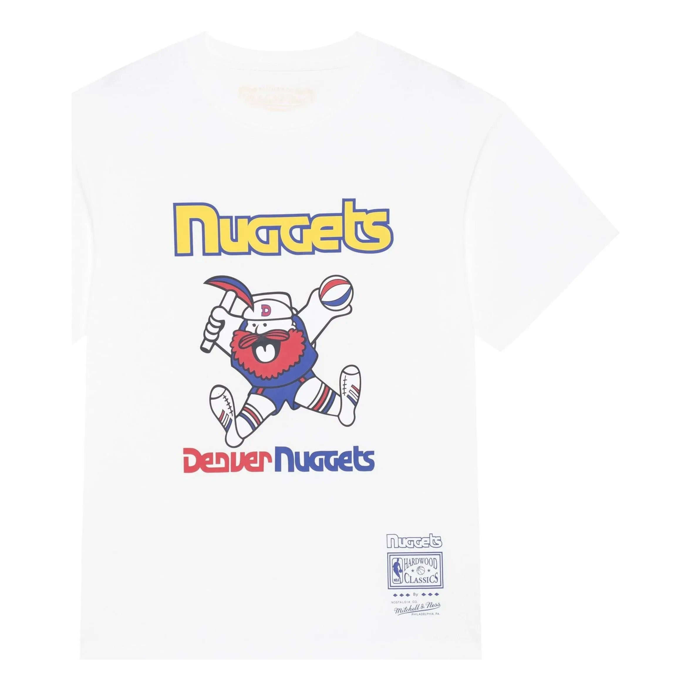 Mitchell & Ness x NBA Denver Nuggets Basic Logo 2 T-shirt 'White' MNJYSST230162-WHITE sold by KicksCrew