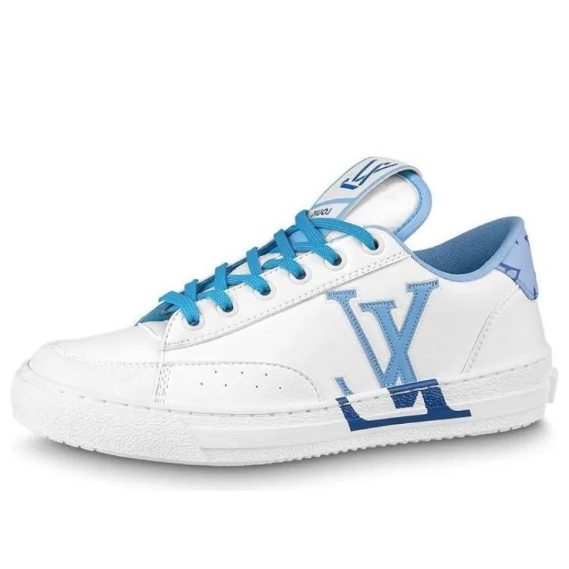 (WMNS) LOUIS VUITTON Charlie Sneakers 'White Blue' 1AAC9L sold by KicksCrew