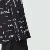 (WMNS) Balenciaga Allover Viscose Long Sleeve Shirt Large Fit 'Black' 658956TPLB41070 sold by KicksCrew