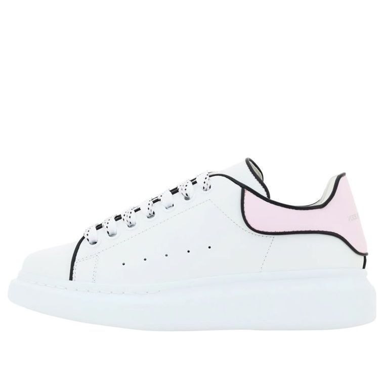(WMNS) Alexander McQueen Oversized Leather Sneakers 'White Pink' 733003WHJE58845 sold by KicksCrew
