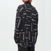 (WMNS) Balenciaga Allover Viscose Long Sleeve Shirt Large Fit 'Black' 658956TPLB41070 sold by KicksCrew