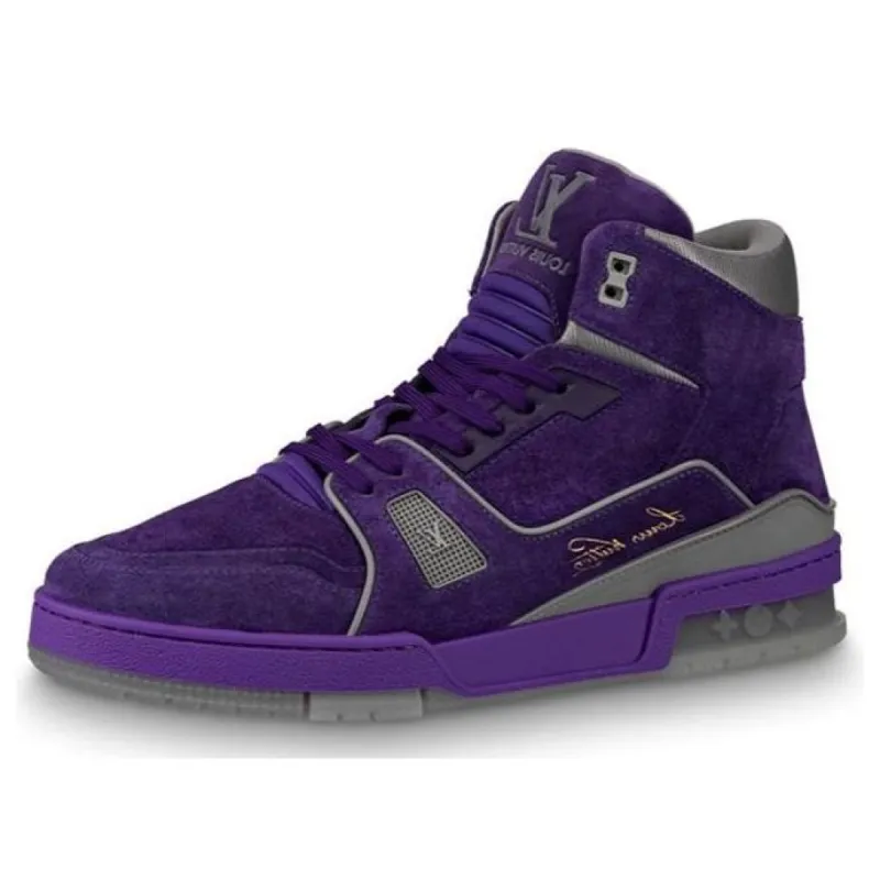 LOUIS VUITTON Trainer Sneakers 'Purple Grey' 1A5DUB sold by KicksCrew