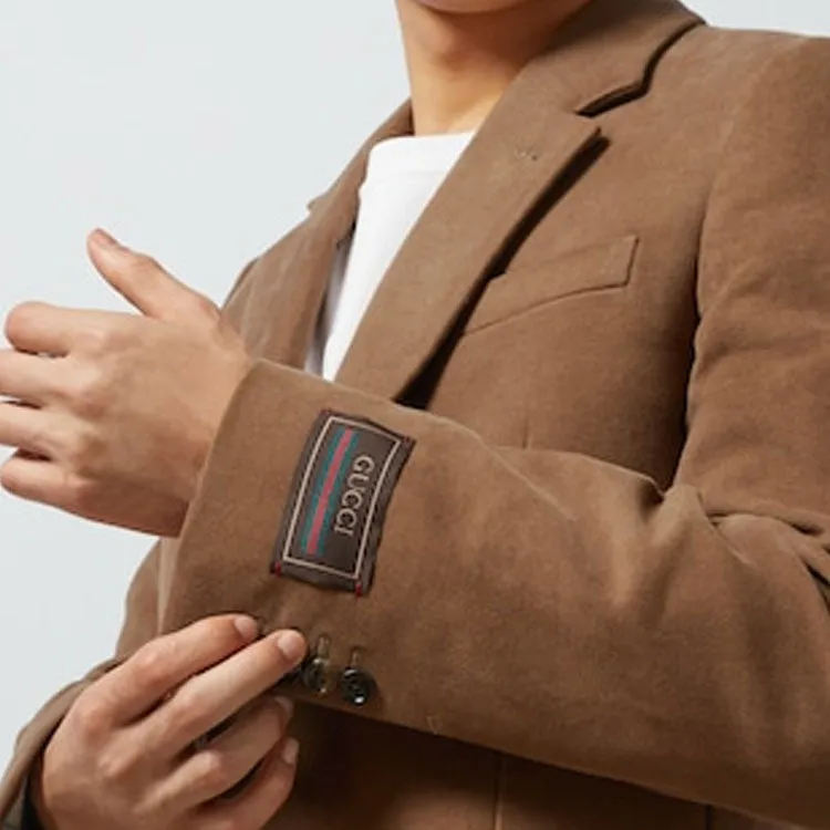 Gucci Smooth Coat With Gucci Web Label 'Light Brown' 774538-Z370C-2384 sold by KicksCrew product image thumbnail 5