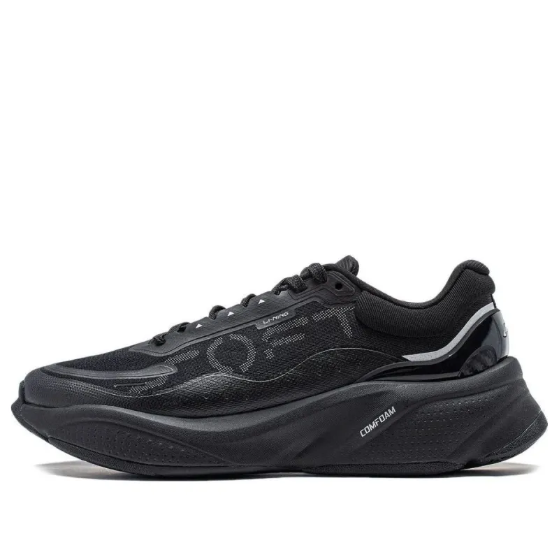 (WMNS) Li-Ning Soft Comfoam Lifestyle Shoes 'Black Silver' AGLU010-1 sold by KicksCrew