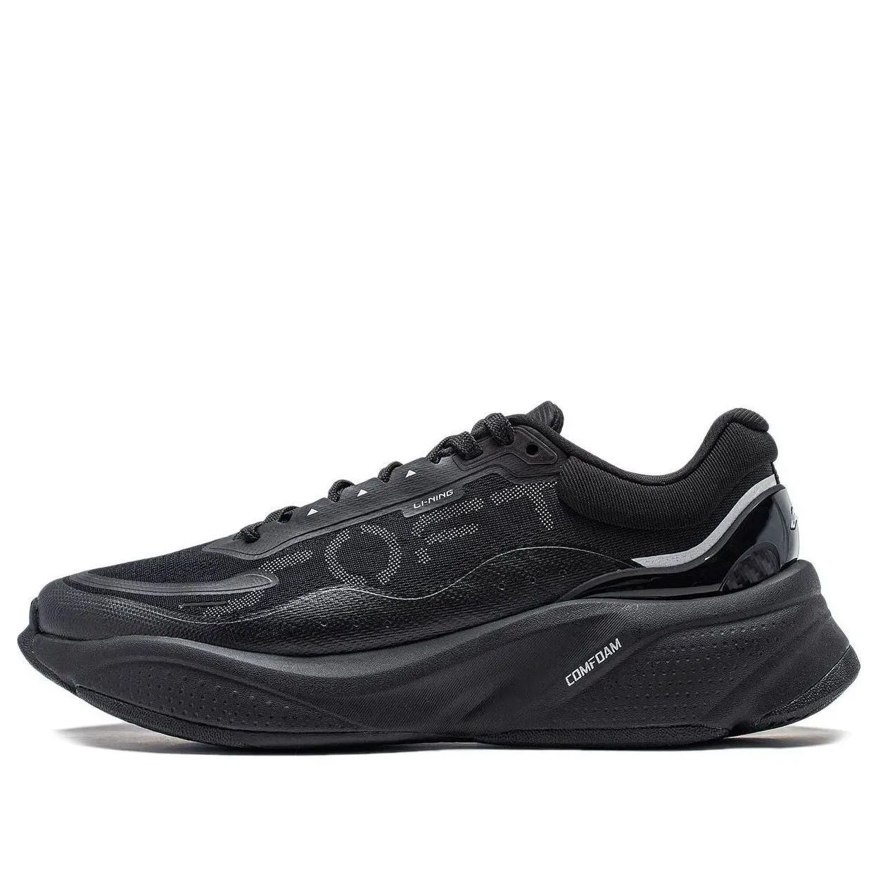 (WMNS) Li-Ning Soft Comfoam Lifestyle Shoes 'Black Silver' AGLU010-1 sold by KicksCrew