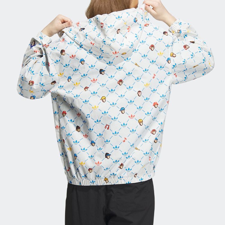 adidas originals x Monkey Kingdom Windbreaker Jacket 'White Multicolor' IP1790 sold by KicksCrew product image thumbnail 3