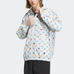 adidas originals x Monkey Kingdom Windbreaker Jacket 'White Multicolor' IP1790 sold by KicksCrew