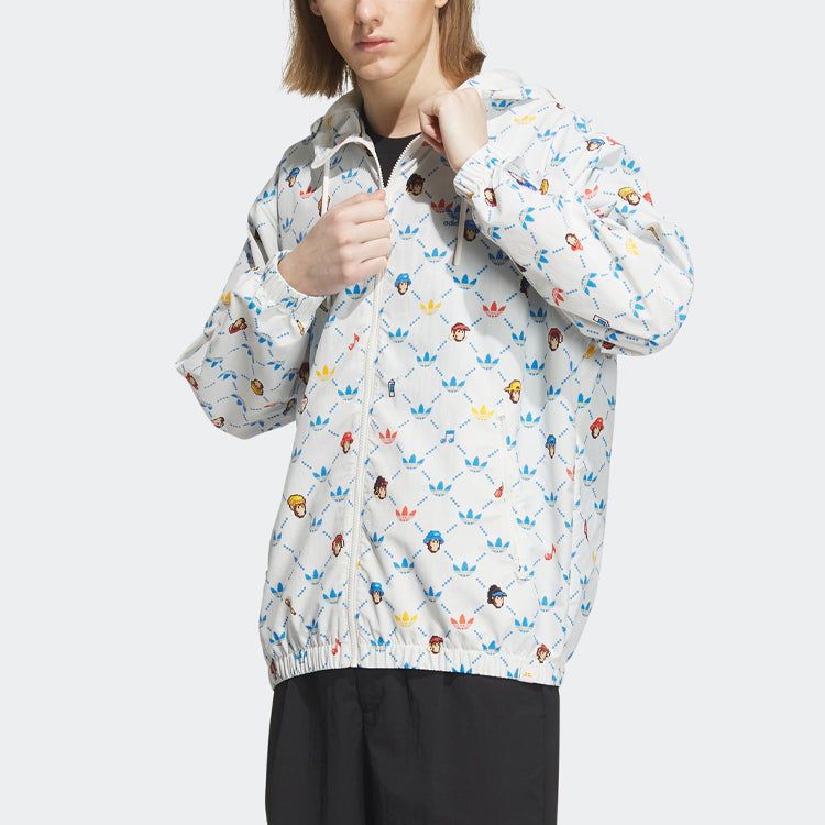 adidas originals x Monkey Kingdom Windbreaker Jacket 'White Multicolor' IP1790 sold by KicksCrew product image thumbnail 2