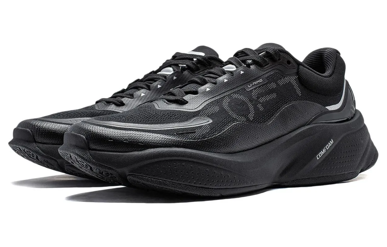 (WMNS) Li-Ning Soft Comfoam Lifestyle Shoes 'Black Silver' AGLU010-1 sold by KicksCrew product image thumbnail 3