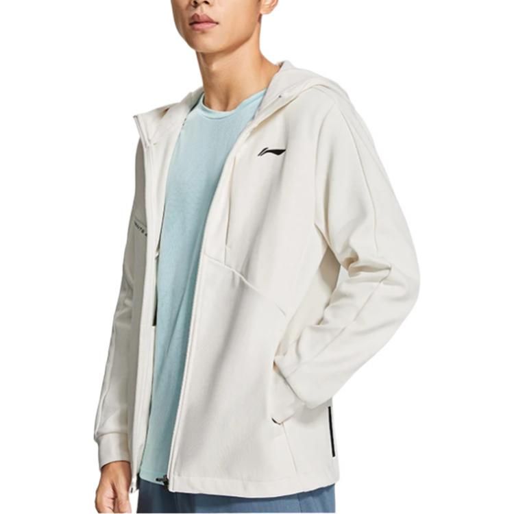 Li-Ning Training Logo Printing Jacket 'Cream White' AWDS627-9 sold by KicksCrew product image thumbnail 4