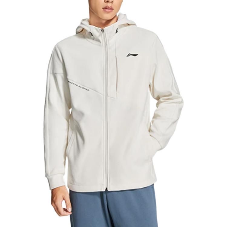 Li-Ning Training Logo Printing Jacket 'Cream White' AWDS627-9 sold by KicksCrew product image thumbnail 3
